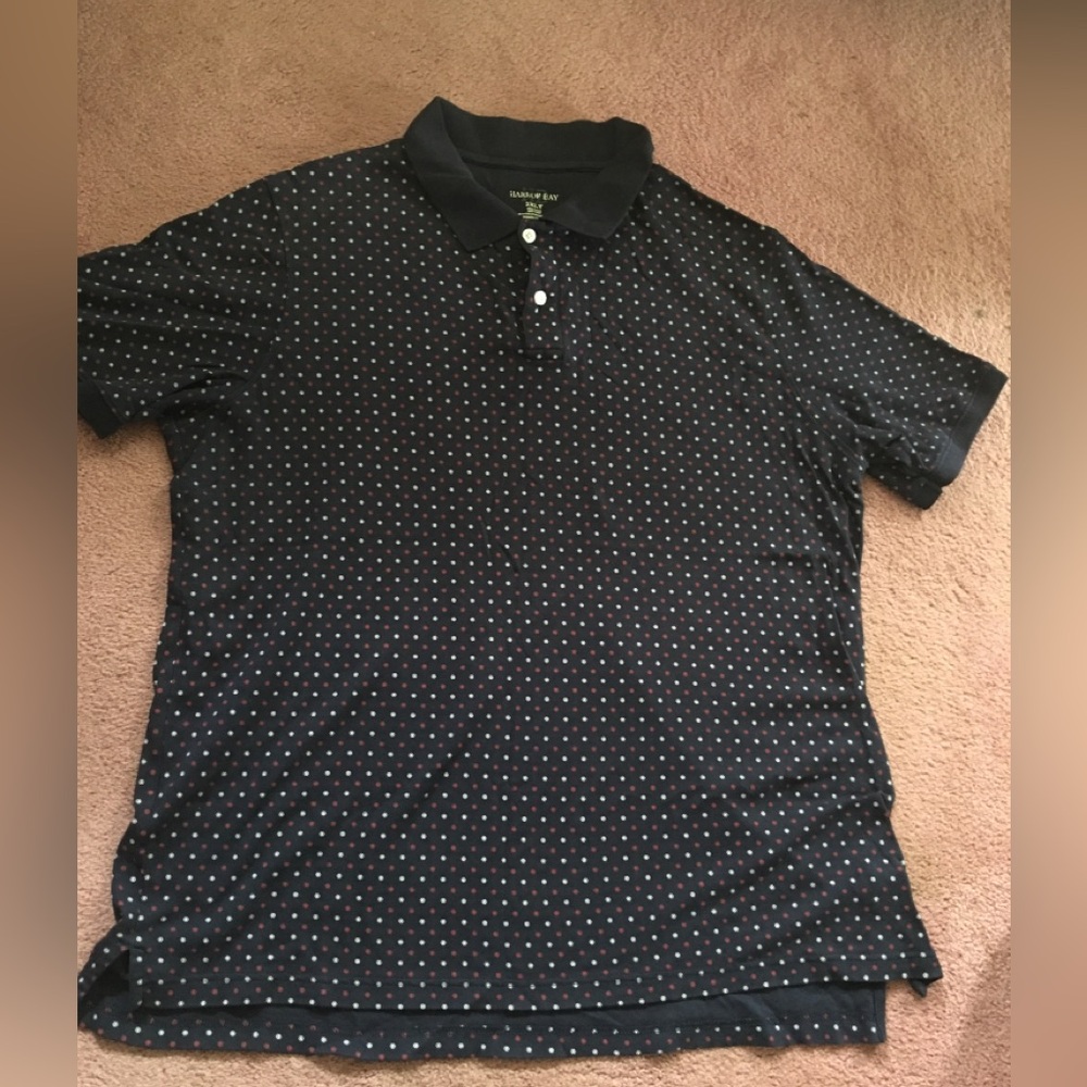 Harbor Bay Mens polo Shirt 2X LT.Navy Blue .Excellent Condition.